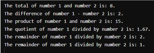 The result of the arithmetic programming operators used in pascal.